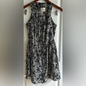 Vintage Black and White Mimi Chica Geometric Print Dress